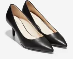 COLE HAAN ブラック ポインテッドトゥパンプス