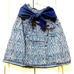 59. アイカラーデザイン フレアスカート ウエストリボン付き