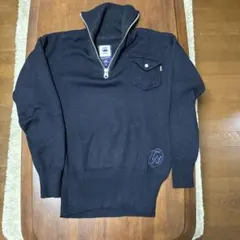 G-STAR RAW ハーフジップ ニットセーター ネイビーＭ