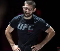 UFC トレーニングTシャツ 100%コットン 黒/白