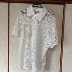 JEANASiS ホワイト レース 半袖シャツ F