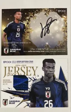EPOCH サッカー日本代表　望月ヘンリー海輝 サイン　ジャージ　シリアル