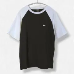 NIKE Tシャツ L 黒白 ラグラン 半袖