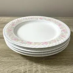 HOYA CHINA 花柄 ケーキ皿 大皿 4枚セット