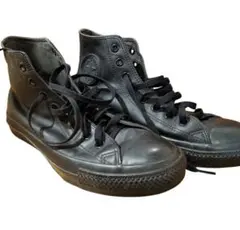 コンバース スニーカー レザー オールスター ハイ ブラックモノクローム