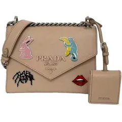プラダ チェーン ショルダーバッグ ベージュ 1BD127 f-20086 美品