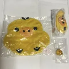 リラックマ ふわふわポーチ のんびりネコ めじるし キイロイトリ ガチャ