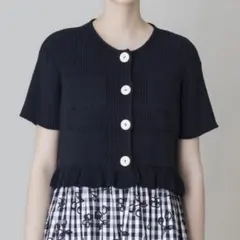 Rib knit quatre pocket boleroのサムネイル