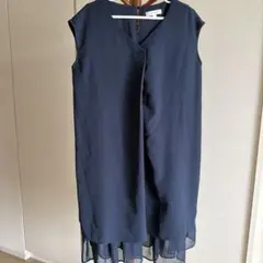 LOVEMIC ノースリーブワンピース L ネイビー　マタニティ授乳用ワンピース