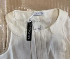 ★ダグ付き新品　★MAX&Co. ノースリーブリネン100% アイボリー