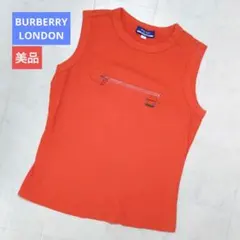 BURBERRY LONDON　美品　ノースリーブシャツ　M　オレンジ色