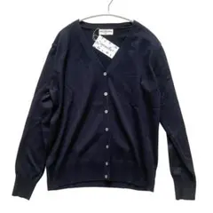 新品タグ付き カーディガン Vネック フロントボタン ブラック 2XL