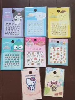 ネイルシール　ワッペン　まとめ売りサンリオセボンスターナルミヤ　エンジェルブルー