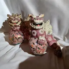 獅子　置物　骨董品　玉乗り獅子のサムネイル