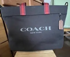 COACH メンズレディースバッグ　ショルダートートバッグ　革底　ネイビー
