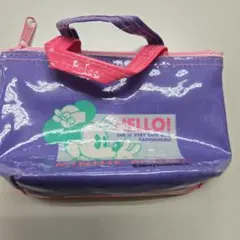 ミニーマウス ミニポーチ 紫 ピンク【中古】