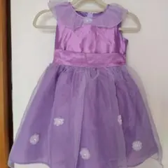 キャサリンコテージ130センチ　パープル フリル付きドレス
