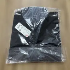 UNIQLO エアリズムコットンボタンダウンカノコポロシャツブラック Mのサムネイル