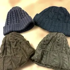 ニット帽 4個セット CA4LA他 ネイビー他