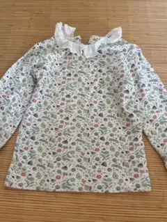 花柄フリル襟長袖ブラウス キッズ ベビー　110 同梱300円
