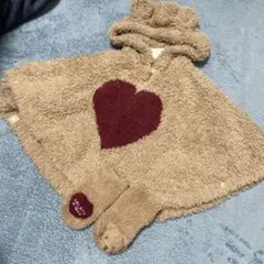 クマ耳　ベビーポンチョ　クマ　ジェラピケ　ジェラートピケ　ベビーソックス