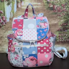 キャスキッドソン　パッチワーク柄　リュック　ハンドメイド