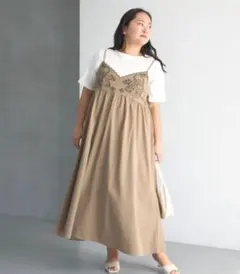 Laveange ＜大きいサイズ 4L＞エンブロイダリーキャミワンピースのサムネイル