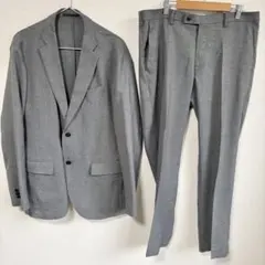 【美品】ユニクロ　感動ジャケット　ウールライク　グレー　セットアップXL