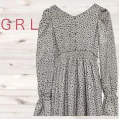 GRL 花柄 フレア袖 ワンピース