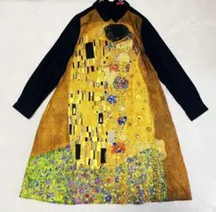 美品☆グラニフ クリムト 接吻 The kiss コラボ シャツワンピース　黒