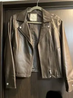 レザー　ジャケット　ブラウン