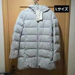ユニクロ　シームレス　ダウンコート ライトグレー　 Lサイズ
