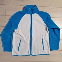 フリースジャケット 水色と白