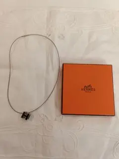 超希少 ヴィンテージ HERMES ロゴ ネックレス 80s - メルカリ