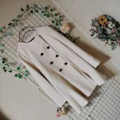 ❥ZARA❥WOMAN❥ノーカラーコート裾フリル☆イエローベージュ ☆