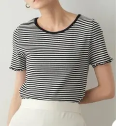 OPAQUE.CLIP 細ボーダー　カットソー