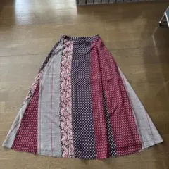 UNITED ARROWS フレアスカート マルチパターン