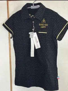 ルコック　ドット柄 UVケア ポロシャツ L