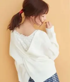 マジェスティックレゴン ニット セーター 白