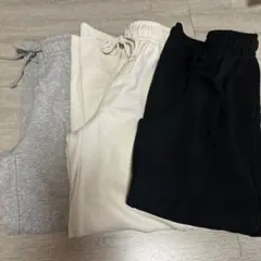 GU スウェットバレルレッグパンツ　3点セット