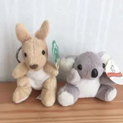 キーホルダー　オーストラリア　ぬいぐるみ　カンガルー　コアラ　2点セット✨