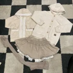 セラフ　レーススカッツ&レースパーカーカーディガン&タイツセット