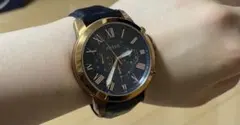 【FOSSIL】クロノグラフ腕時計 ゴールド/ネイビーのサムネイル