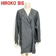 A5609 ヒロコビス ヒロココシノ ジャケット 綿 リネン グレー ９