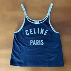 極美品 CELINE 24SS タンクトップ コットンジャージー L ブラック