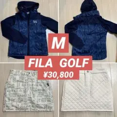 2点組■新品■30,800円【フィラゴルフ】レディース　ジャケット、スカート M