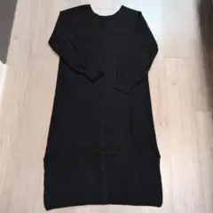 UNTITLED ロング ニットワンピース カーディガン 黒 アンタイトル