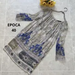 美◎ EPOCA 総柄 シアーブラウス トップス 清涼感 R543 - メルカリ