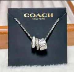 新品未使用 COACH ネックレス　エナメル　リングチャーム　y2k