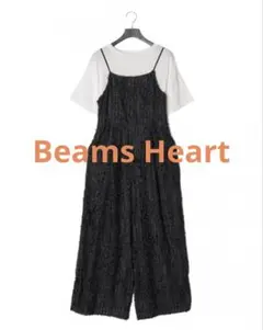 【新品】BEAMS HEARTカットジャカート サロペット+Tシャツ （セット）のサムネイル